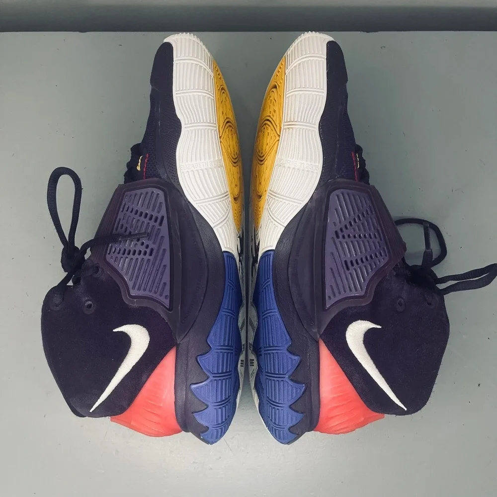 Nike Kyrie 6 Basketball Shoes Kids 7Y‎ Purple Mid Top Sneakers BQ5599-500